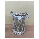 Wicker basket vase