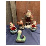 Santa Claus and snowman Christmas decor