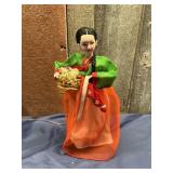 Doll figurine with basket