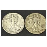 1918/1942 Walking Liberty Half Dollar Coins