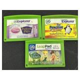 3 Leap Frog Game Cartridges