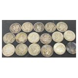 (17) Silver Dime Coins