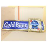 PABST blue ribbon, beer plastic advertising sign