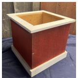 Handmade wooden flower planter