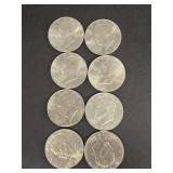 (8) Eisenhower dollar Coins