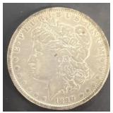 1890 Morgan silver dollar