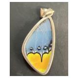 Sterling silver butterfly pendant