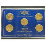 2007 State Quarter gold tint collection