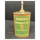 Singer oil advertising can