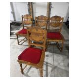 (4) well-made, wooden dining room chairs