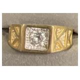 KKK ring size 9 1/2  14 k gold filled electrolyte