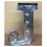 Battery operated galvanized J light