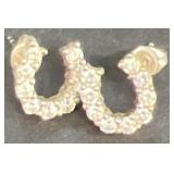 Sterling silver horseshoe earrings