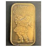 Santa Claus Christmas brass bronze bar