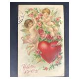 Early 1900s valentine greeting card postcard
