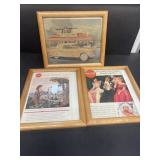 Coca-Cola framed advertisements