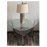 Contempory Lamp Table w/ Lamp