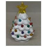 Porcelain battery operated Christmas tree ornament