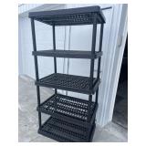 Plastic stackable shelves