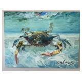 Lobster Painting, on canvas, signed