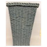 Old green paint basket