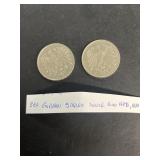 (2) German five Mark silver Coins 1975 1977