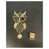 Owl pendant, and pin