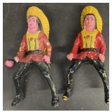 1960s native American Indian figures plastic one