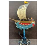 Metal art boat pendulum sculpture