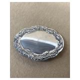 Pewter Stieff brooch