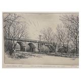 Jack Phelps "Richmond Main St. Bridge" etching