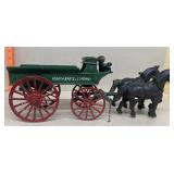 Cast iron horse and wagon