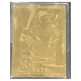 Babe Ruth, New York Yankees gold Danbury mint card