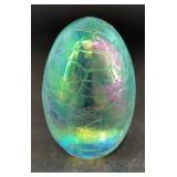OBG STUDIO iridescent Crackle Glass Egg