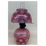Cranberry 'DOT' oil lamp