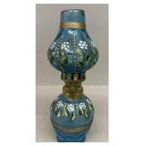 Blue hand-painted lamp