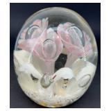 5' art glass paperweight