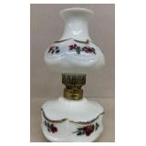 White lamp with flowers