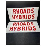 RHOADS HYBRIDS metal signs