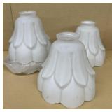 (4) leaf pattern, lampshades glass