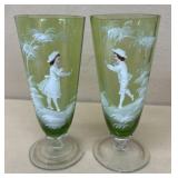 (2) Mary Gregory Goblets