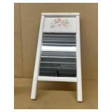 Washboard made into a mirror