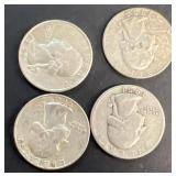 (4) silver quarters
