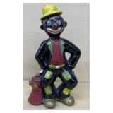 Porcelain clown decanter vintage