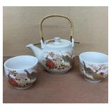 Japanese tea, pot, and cups