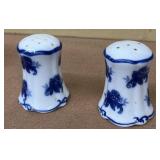 Cobolt and white salt and pepper