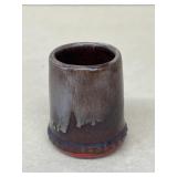 Brown glazed toothpick holder