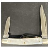 Browning, triple bladed, pearl handled pocket