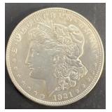 1921 Morgan silver dollar