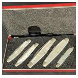 Pearl handled pocket knife set